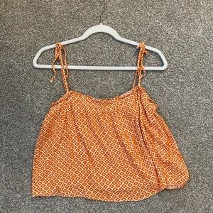 Orange boutique crop top
